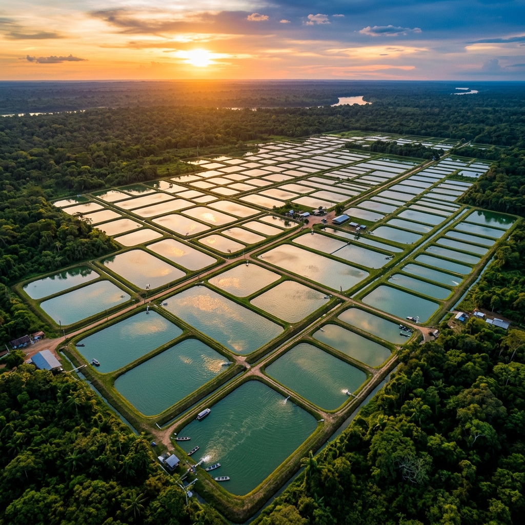 Vista aérea piscicultura